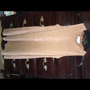 Tan velvet dress